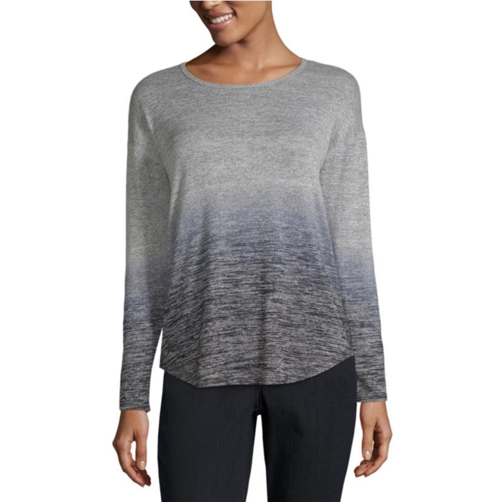 NWT Liz Claiborne Long Sleeve Ombré Tunic Top